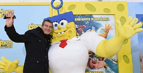 Bob Esponja corona el m�s feliz fin de semana de Antonio Banderas con su r�cord de recaudaci�n