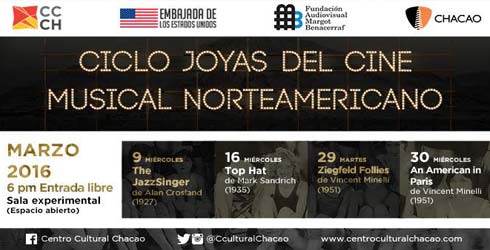 Joyas del cine musical norteamericano en el Centro Cultural Chacao