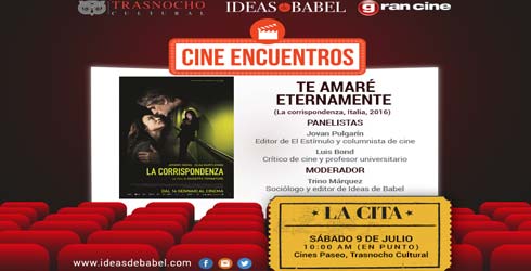 Cine-foro �Te amar� eternamente�, la nueva pel�cula de Giuseppe Tornatore, en el Trasnocho Cultural 