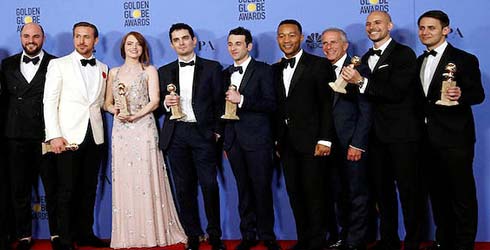 Apabullante triunfo de r�cord para �La La Land� y marginaci�n hispana en los Globos de Oro