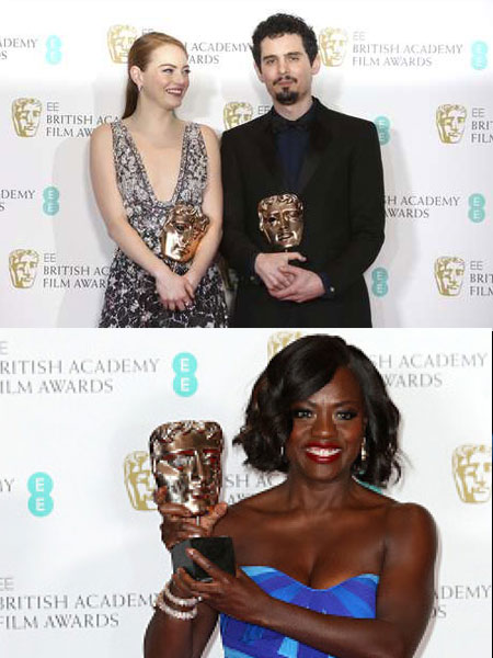 Premios BAFTA 2017: 'La La Land' gan� como mejor pel�cula y llega c�moda al Oscar