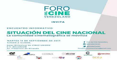 Foro del Cine Venezolano convoca al medio cinematogr�fico nacional