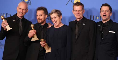 �Three Billboards Outside Ebbing, Missouri� triunfa en los Globos de Oro