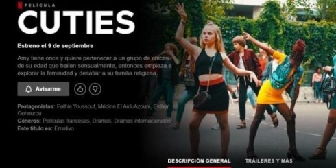 Netflix cambia cartel y sinopsis de �Cuties� tras cr�ticas por �sexualizar ni�as�