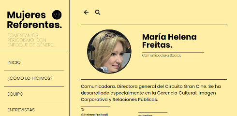 Mar�a Helena Freitas es una Mujer Referente