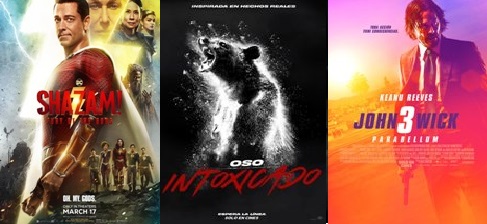 ESTRENOS EN VENEZUELA: Shazam, oso drogado, John Wick y animado chino 