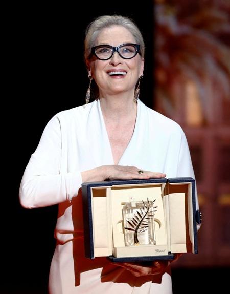 Meryl Streep recibi� en Cannes la Palma de Honor entre ovaciones y l�grimas