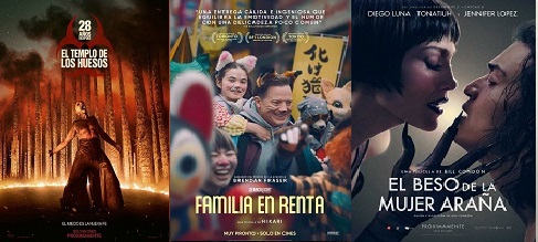 ESTRENOS EN VENEZUELA: Zombis y chimpanc�s rabiosos con el beso de la mujer ara�a y una familia en renta