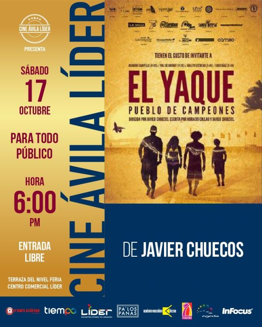 El Yaque, pueblo de campeones (Cine Ávila Líder - Sábado 17/10/2026)